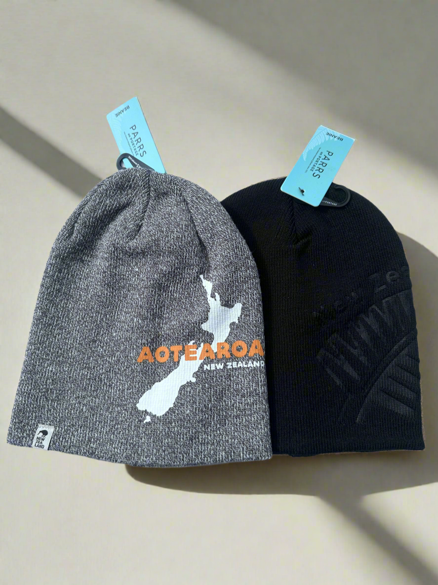 Parrs Beanie - Black or Grey NZ