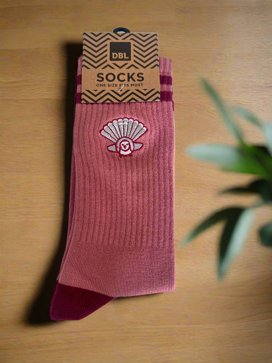 Socks - Embrodied Fantail
