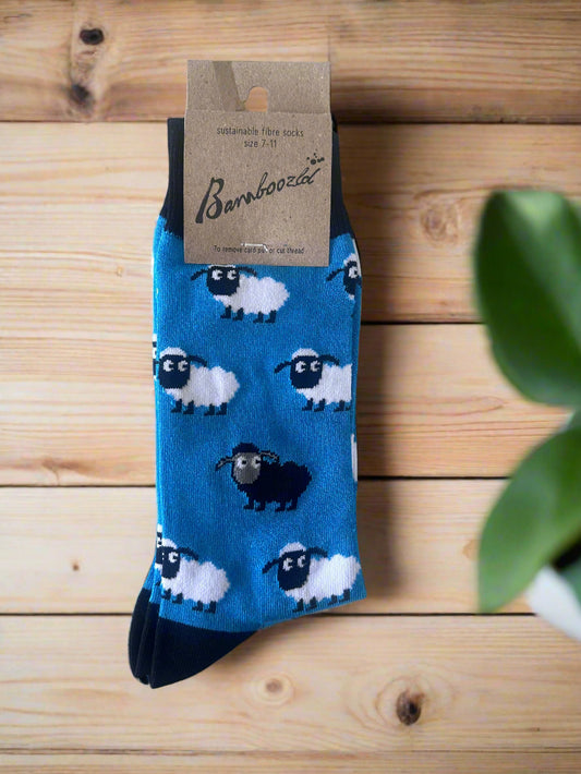 Socks - Kiwiana Sheep (Blue)