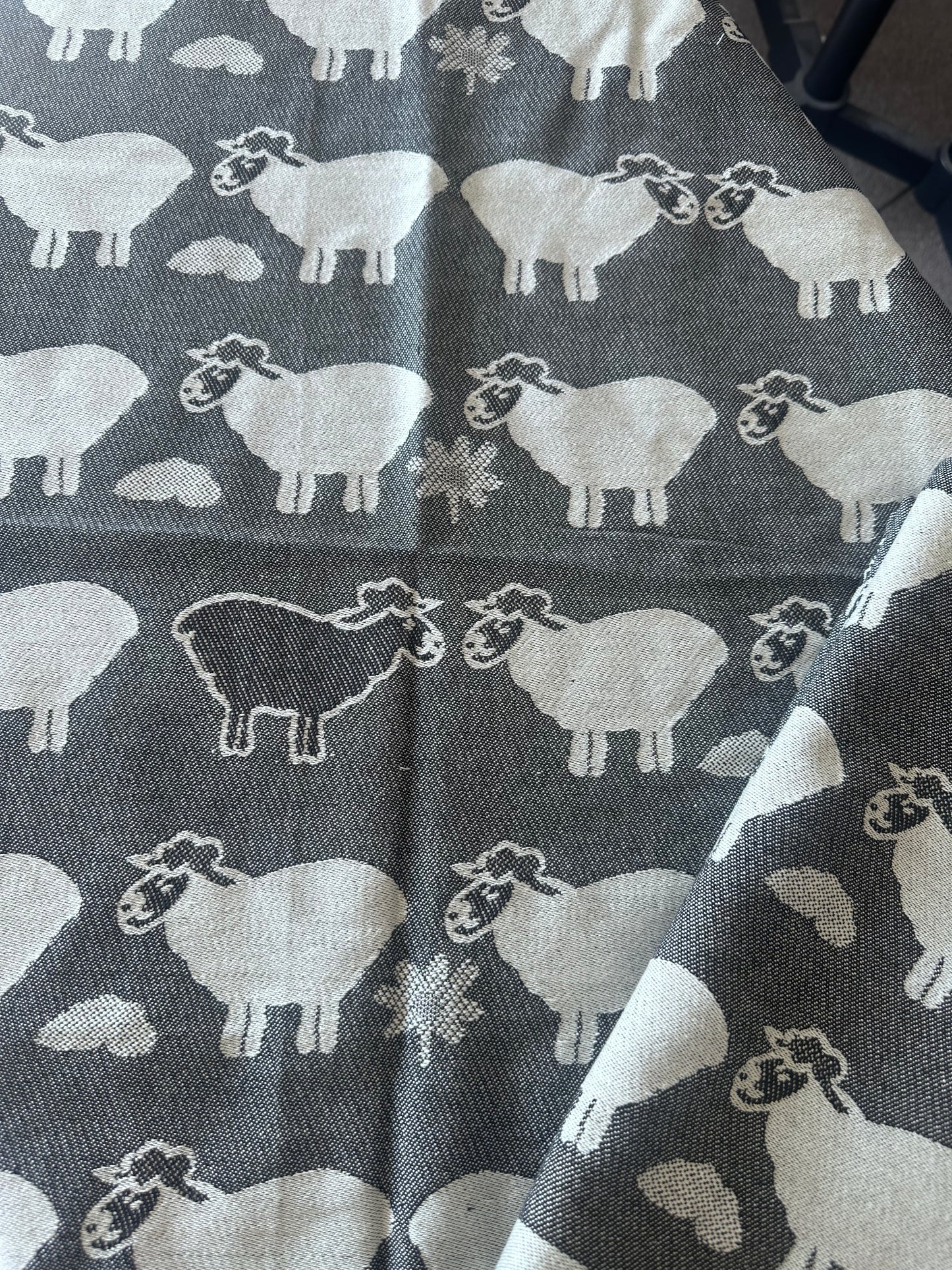 Tea Towel - Sheep (Black)