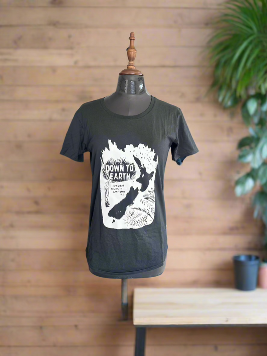 T-Shirt - Down to Earth - Charcoal - Crew neck