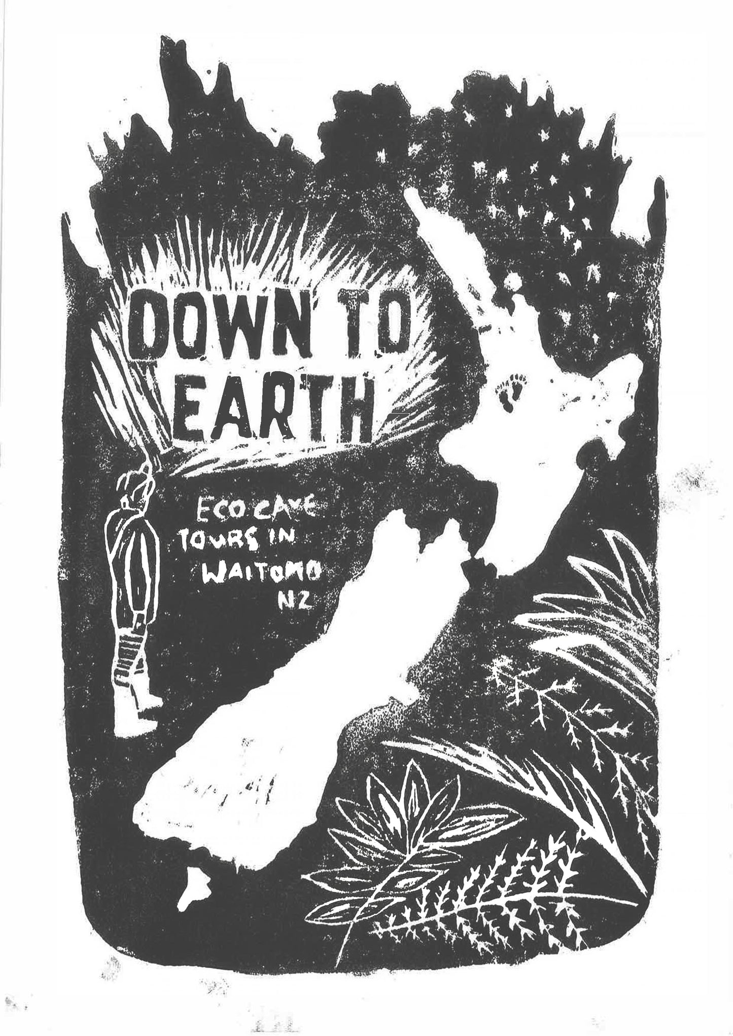 T-Shirt - Down to Earth - White/V-neck