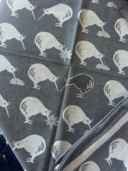 Tea Towel - Kiwi (Black)